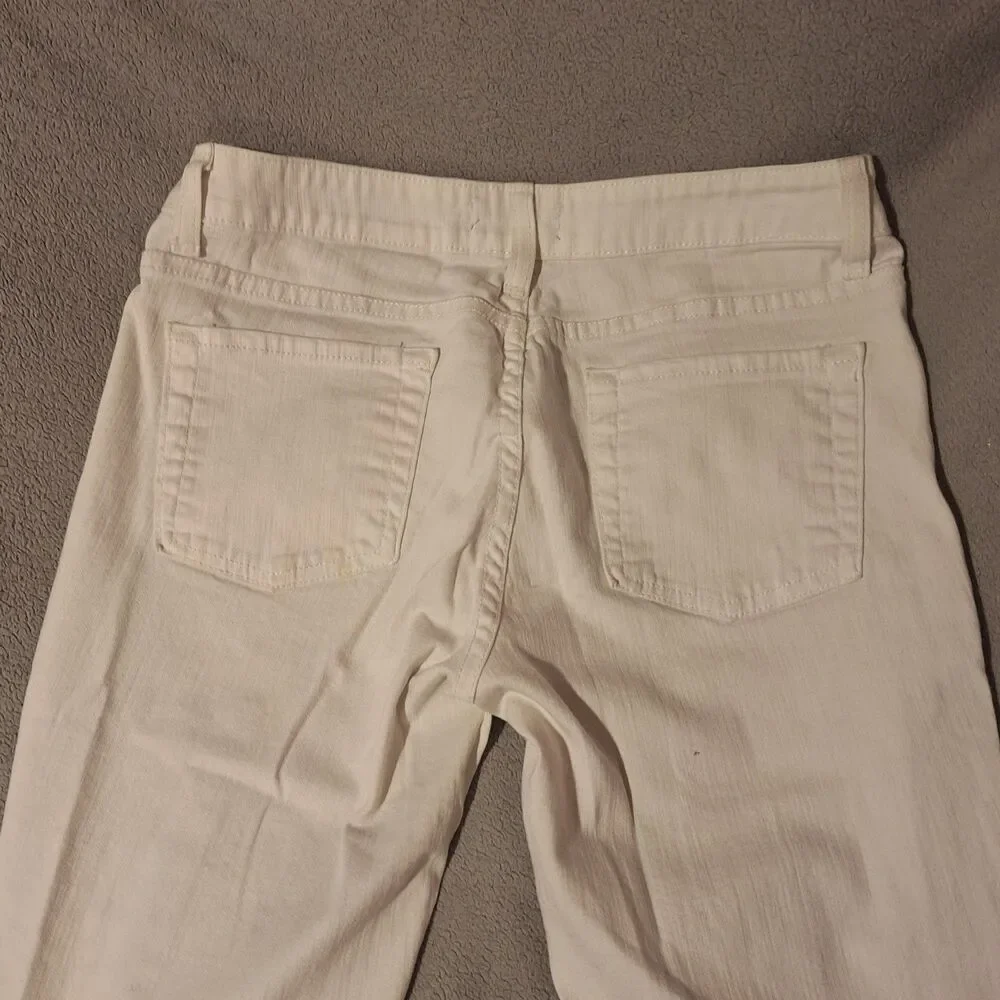 ENCORE JEANS - White Pants Skinny Mid Rise Light Wash Denim Women 9 - Picture 8 of 8